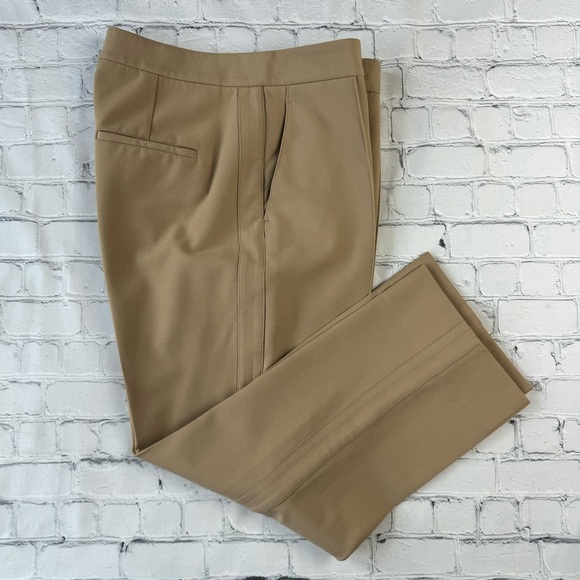 Vince woman’s front middle stich classic ankle pants mustard color size 10 - Picture 3 of 14